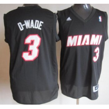 Miami Heat #3 D-Wade Black Fashion Jersey