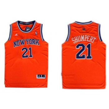 New York Knicks #21 Iman Shumpert Revolution 30 Swingman 2013 Orange Jersey