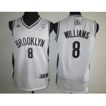 Brooklyn Nets #8 Deron Williams White Swingman Jersey