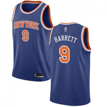 Knicks #9 R.J. Barrett Blue Icon Edition Basketball Swingman Jersey