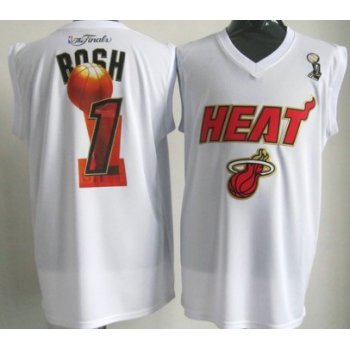Miami Heat #1 Chris Bosh 2012 NBA Champions White Jersey