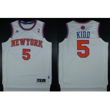 New York Knicks #5 Jason Kidd Revolution 30 Swingman 2013 White Jersey