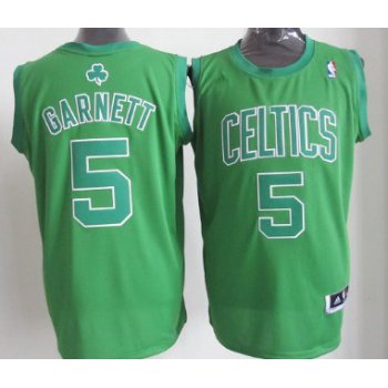 Boston Celtics #5 Kevin Garnett Revolution 30 Swingman Green Big Color Jersey