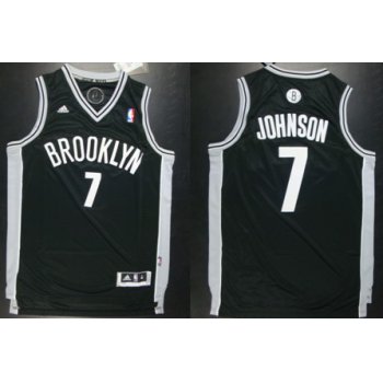 Brooklyn Nets #7 Joe Johnson Revolution 30 Swingman Black Jersey
