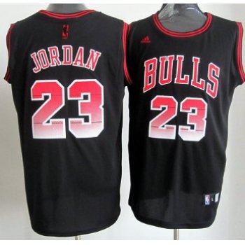 Chicago Bulls #23 Michael Jordan 2012 Vibe Black Fashion Jersey