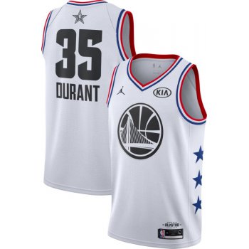 Jordan Men's 2019 NBA All-Star Game #35 Kevin Durant White Dri-FIT Swingman Jersey