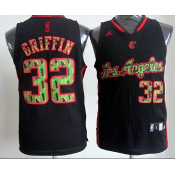 Los Angeles Clippers #32 Blake Griffin Black Camo Fashion Jersey