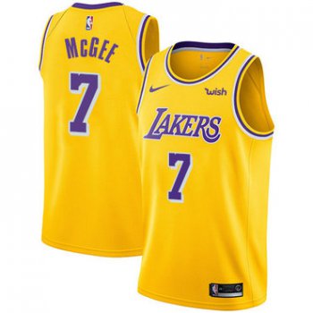 Men's Los Angeles Lakers #7 JaVale McGee Gold Nike NBA Icon Edition Swingman Jersey