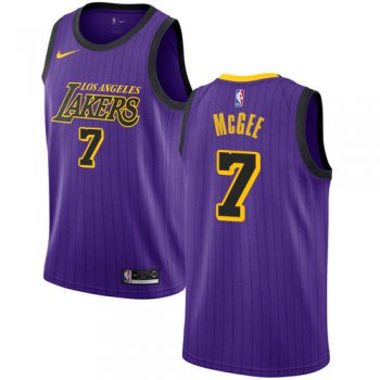 Men's Los Angeles Lakers #7 JaVale McGee Purple Nike NBA City Edition Authentic Jersey
