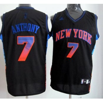 New York Knicks #7 Carmelo Anthony 2012 Vibe Black Fashion Jersey