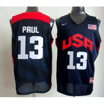 2012 Olympics Team USA #13 Chris Paul Revolution 30 Swingman Blue Jersey