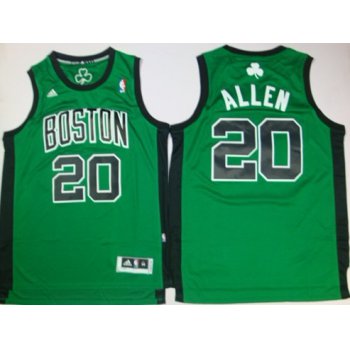 Boston Celtics #20 Ray Allen Revolution 30 Swingman Green With Black Jersey