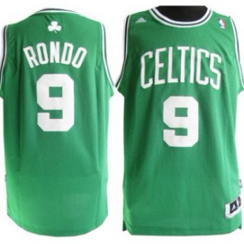 Boston Celtics #9 Rajon Rondo Revolution 30 Swingman Green Jersey