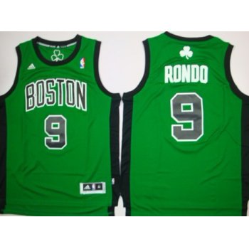 Boston Celtics #9 Rajon Rondo Revolution 30 Swingman Green With Black Jersey