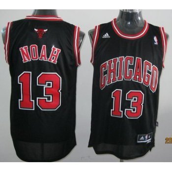 Chicago Bulls #13 Joakim Noah Revolution 30 Swingman Black Jersey