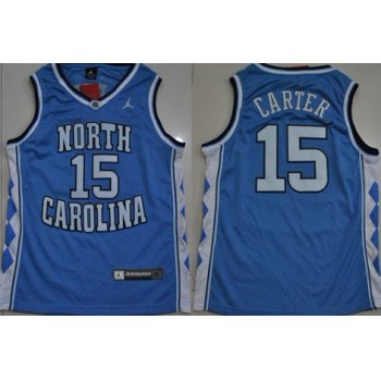 North Carolina Tar Heels #15 Vince Carter Light Blue Swingman Jersey