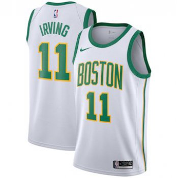 Men's Boston Celtics #11 Kyrie Irving Nike White 2018-19 Swingman Jersey - City Edition