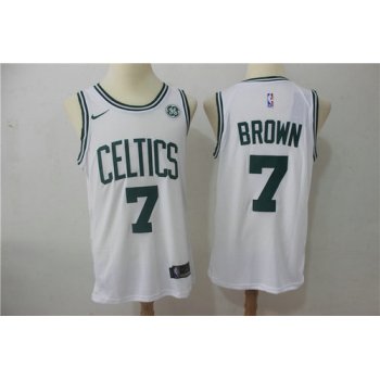 Nike Boston Celtics 7 Jaylen Brown White NBA Swingman Jersey