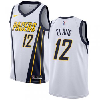 Nike Pacers #12 Tyreke Evans White NBA Swingman Earned Edition Jersey