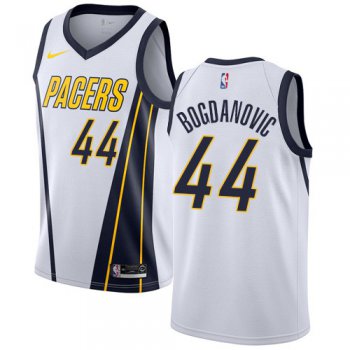Nike Pacers #44 Bojan Bogdanovic White NBA Swingman Earned Edition Jersey