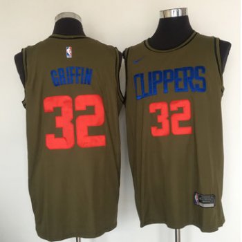 Los Angeles Clippers #32 Blake Griffin Olive Nike Swingman Jersey