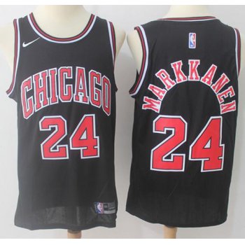Nike Chicago Bulls #24 Lauri Markkanen Black NBA Swingman Jersey