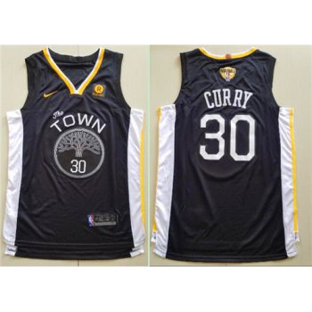 Nike Golden State Warriors #30 Stephen Curry Black City Edition 2018 NBA Finals Nike Swingman Jersey