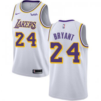 Nike Los Angeles Lakers #24 Kobe Bryant White NBA Swingman Association Edition Jersey