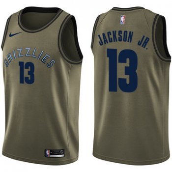 Nike Memphis Grizzlies #13 Jaren Jackson Jr. Green NBA Swingman Salute to Service Jersey