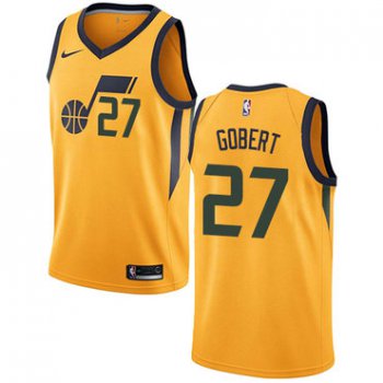 Nike Utah Jazz #27 Rudy Gobert Yellow NBA Swingman Statement Edition Jersey