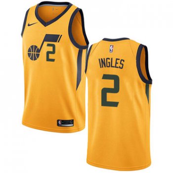 Nike Utah Jazz #2 Joe Ingles Yellow NBA Swingman Statement Edition Jersey