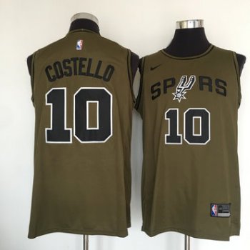 San Antonio Spurs #10 Matt Costello Olive Nike Swingman Jersey
