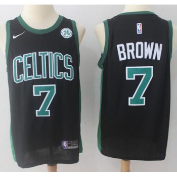 Nike Boston Celtics #7 Jaylen Brown Black NBA Swingman Statement Edition Jersey