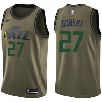Nike Jazz #27 Rudy Gobert Green Salute to Service NBA Swingman Jersey