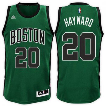 Boston Celtics #20 Gordon Hayward Road Green Black New Swingman Jersey