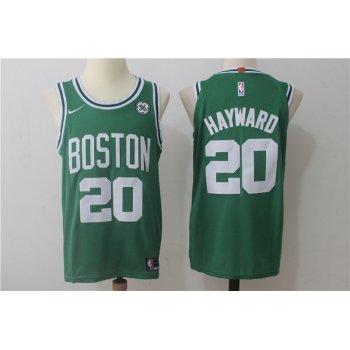 Men's Boston Celtics #20 Gordon Hayward Green 2017-2018 Nike Swingman Stitched NBA Jersey