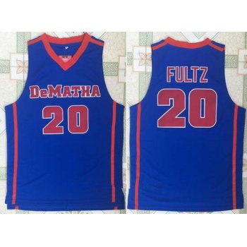 Men's DeMatha Catholic High School #20 Markelle Fultz Royal Blue Retro Swingman Stitched Basketball Jersey