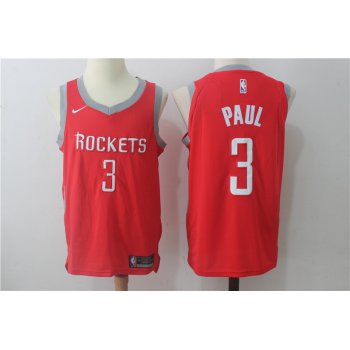 Men's Houston Rockets #3 Chris Paul New Red 2017-2018 Nike Swingman Stitched NBA Jersey