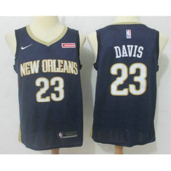 Men's New Orleans Pelicans #23 Anthony Davis New Navy Blue 2017-2018 Nike Swingman zatarains Stitched NBA Jersey