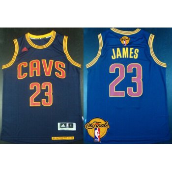 Men's Cleveland Cavaliers #23 LeBron James 2017 The NBA Finals Patch Navy Blue Jersey