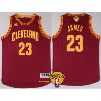Men's Cleveland Cavaliers #23 LeBron James 2017 The NBA Finals Patch Red Jersey