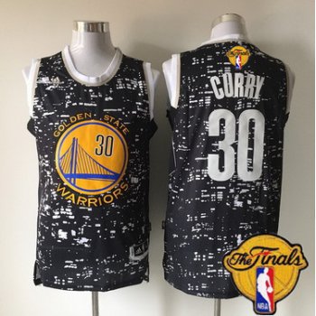 Men's Golden State Warriors #30 Stephen Curry Urban Luminous 2017 The NBA Finals Patch Jersey