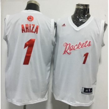 Men's Houston Rockets #1 Trevor Ariza adidas White 2016 Christmas Day Stitched NBA Swingman Jersey