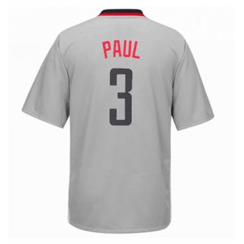 Men's Houston Rockets #3 Chris Paul New Gray Short-Sleeved Stitched NBA Adidas Revolution 30 Swingman Jersey
