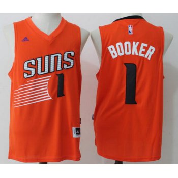 Men's Phoenix Suns #1 Devin Booker Orange Stitched NBA adidas Revolution 30 Swingman Jersey
