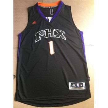 Men's Phoenix Suns Booker adidas Black Swingman Alternate Jersey