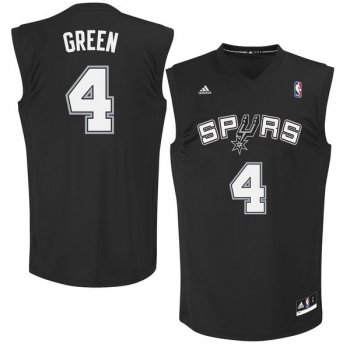 San Antonio Spurs 4 Danny Green Black Fashion Replica Jersey