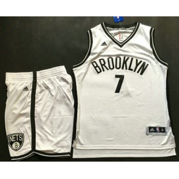 Men's Brooklyn Nets #7 Jeremy Lin White Revolution 30 Swingman Basketball Jersey With Shorts