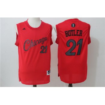 Men's Chicago Bulls #21 Jimmy Butler Red 2016 Christmas Day Stitched NBA Swingman Jersey