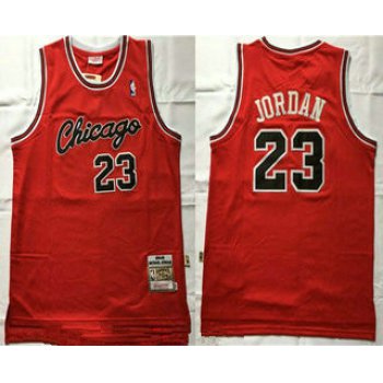 Men's Chicago Bulls #23 Michael Jordan Red 1984-85 Hardwood Classics Jersey